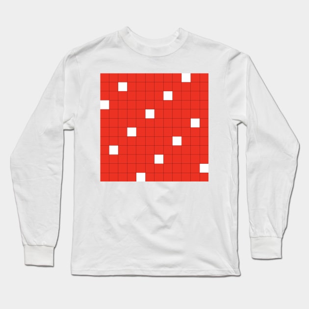 Red Checkers Long Sleeve T-Shirt by EyeStrain